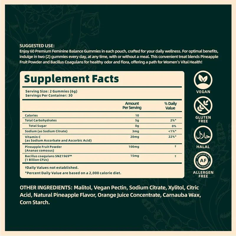 Feminine Balance Gummies [BUY 1 GET 1 FREE]